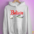 Believe Genderqueer Pride Jingle Bell Hoodie - White